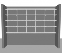 Pantry/ Larder layout 2, 3.05m / 10' wide